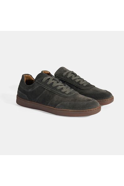Desa Men's Gray Lace-Up Suede Casual Shoes