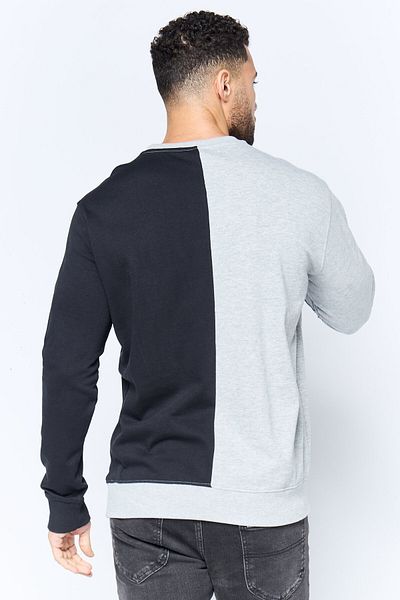PAUL FRANK Men Crew Neck Printed Long Sleeve Sweatshirts, Heather Grey