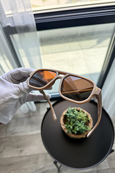 Zzla Sunglasses Women & Men Uv400 Glass Ce Certificated Beige Unisex Model