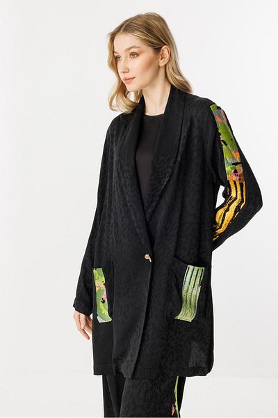 Ghisa Jacquard Fabric Mixed Set Black