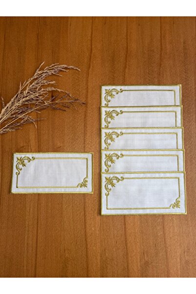 Smiling Home 6 قطع غطاء صينية موديل مصير ذهبي اللون