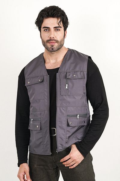 Reform Vestsummer Vest with Multi-Pocket Chest Pocket Zipper