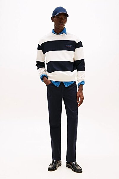 Tommy Hilfiger Erkek Th Denton Düz Paça Pantolon - Lacivert