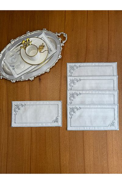 Smiling Home 6 bucăți lenjerie de culoare argintie Fate Model Husă tavă