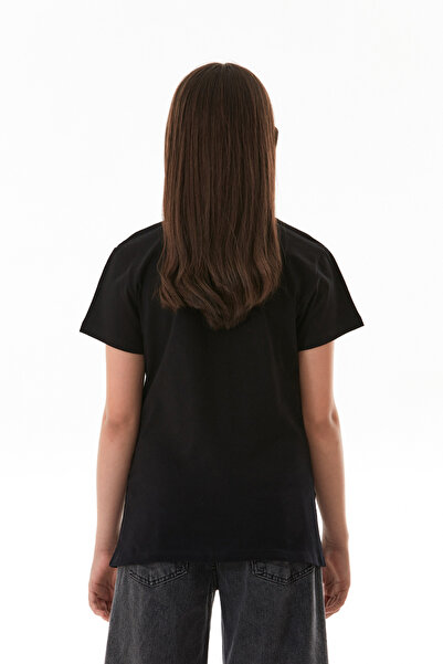 Fulla Moda 100% Cotton Slogan Printed Girl's T-Shirt