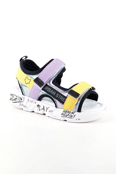 Süperland Girl's Genuine Leather Lilac Pink Sandals