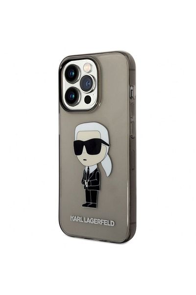 Karl LagerfeId Husa Cover Karl Lagerfeld IML Ikonik NFT pentru iPhone 14 Pro Max Black