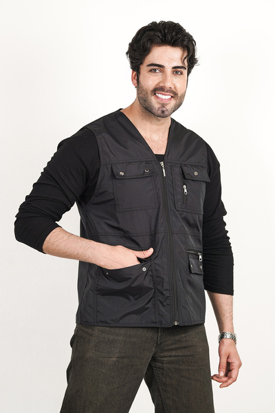 Reform Vestsummer Vest with Multi-Pocket Chest Pocket Zipper