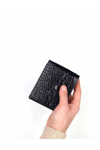 Aka Deri Leather Black Men's Wallet 737 -12