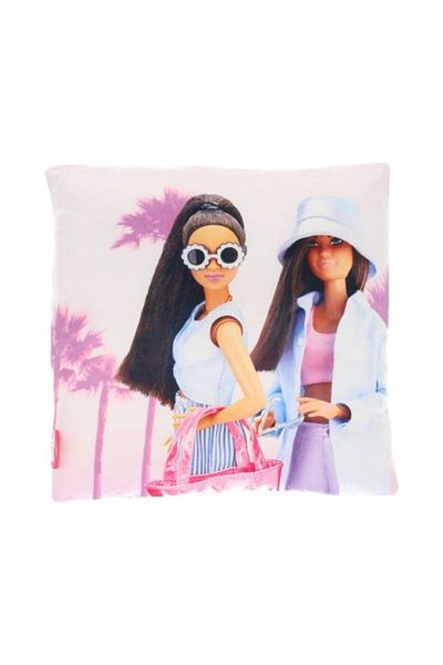 Barbie Perna multicolor cu doua fete, 40x40 cm, Barbie