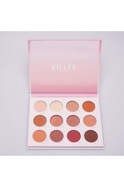 KILLFE Professional 12 Color Waterproof Eyeshadow Palette Set