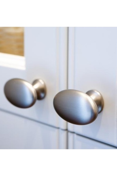 almital mobilya aksesuarları furniture accessories 4 ADET Furnipart Danimarka, Oval simple, Dolap, Çekmece, Gardırop, Mutfak kulp