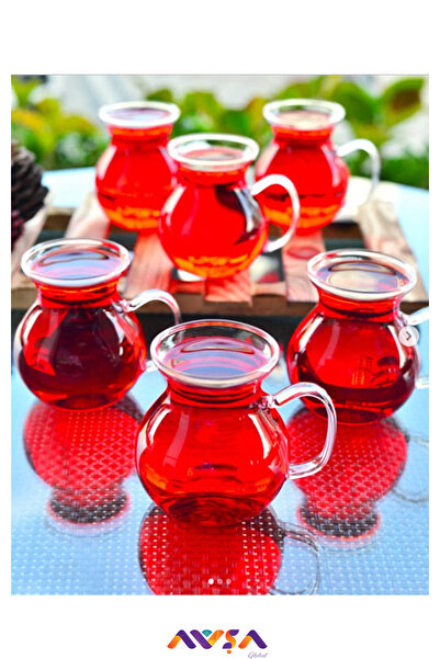 AVŞA Global 6'Lı Keyif i Ala Borosilikat Cam Çay Bardağı