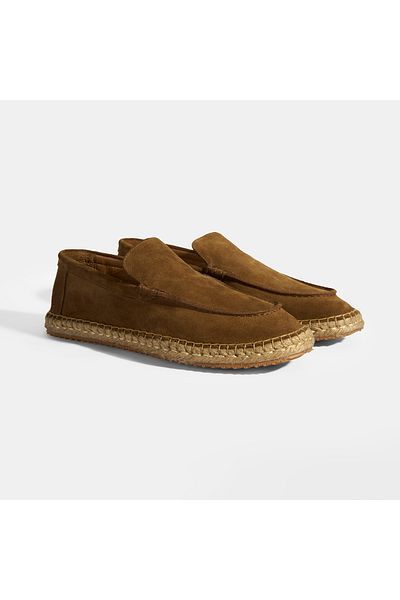 Desa Men's Tan Slip-On Suede Espadrille