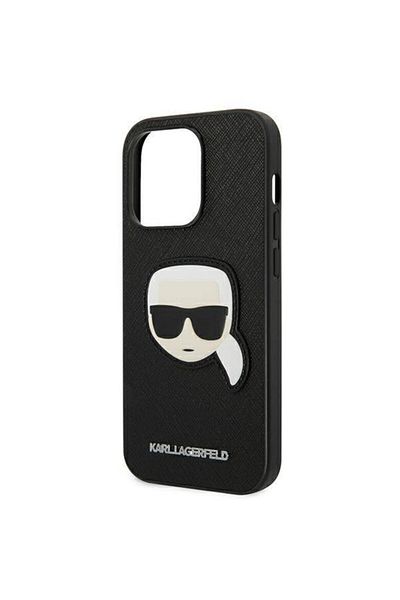 Karl LagerfeId Husa de protectie Karl Lagerfeld PU Saffiano Karl Head pentru iPhone 14 Pro Max, Negru