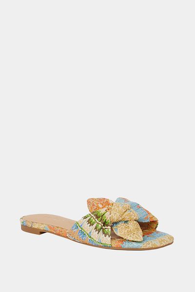 Katy Perry The Halie Bow Women's Natural Multi Bow Slippers