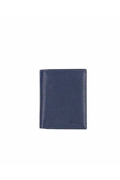 Aka Deri Leather Navy Blue Men's Wallet 628 -17