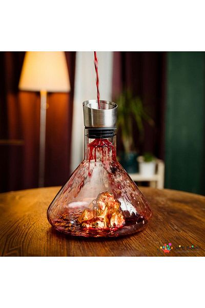 OEM Decanter set design Golden Mountain At the Top of the World, 1500 ml, premium glass