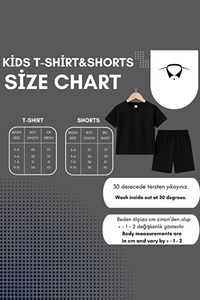 DUBU BUTİK Cotton Ideal Kids Set - Yellow T-shirt, White Shorts, Printed Girls Boys Summer Crew Neck