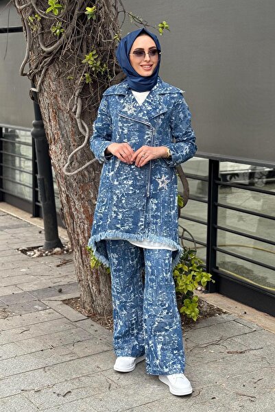 NAKİ سترة ناكى وماسكارا 25MY1112 أزرق