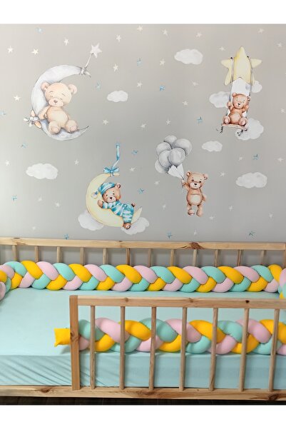 Lucky Kids واقي سرير أطفال موديل حماية ثلاثي الحياكة مقاس 190 سم