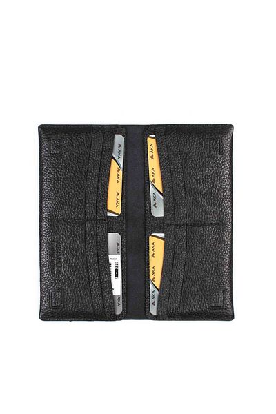 Aka Black Leather Phone Holder Wallet 822 2