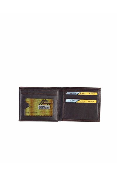 Aka Leather Brown Men's Wallet 539 -3
