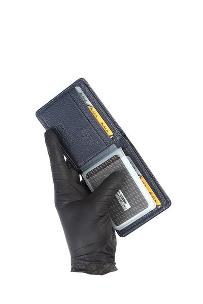 Aka Leather Navy Blue Card Holder Wallet 044 17