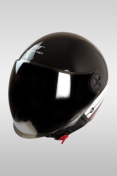 MTS FX-101 Uyumlu Motosiklet Kaskı Black Red