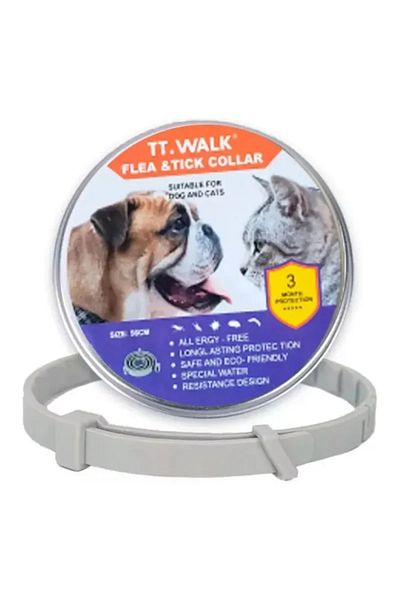 LAST Set of 2 Flea Collars for Dogs and Cats, 56cm