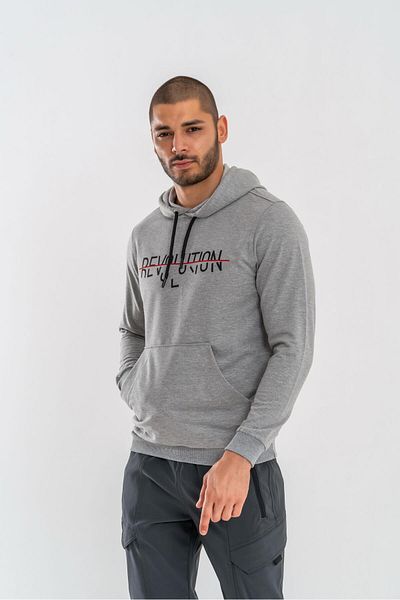 Combat Tactical Μακρυμάνικο μπλουζάκι με στάμπα εξωτερικού χώρου Casual Basic φούτερ - 904 - Γκρι