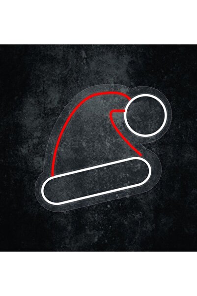 Disa Neon LED Dekoratif Aydınlatma -Yıl Başı Süsü, Noel Baba Şapkası, 50x43 cm-