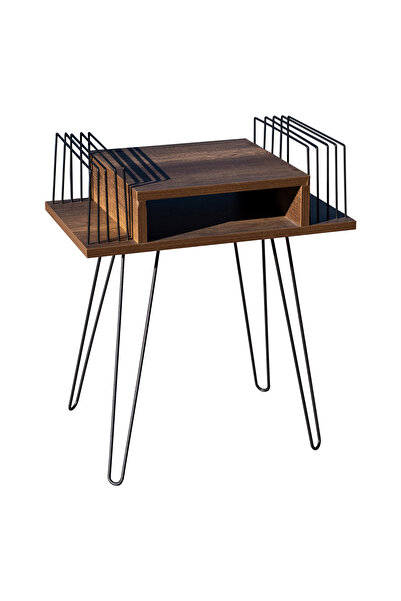 EMİRHANNALBUR Dekoratif Plak Ve Pikap Sehpası Metal Ayaklı Barok