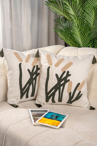 Bade Design 2-Piece Punch Embroidered Throw Pillow Cover Pillow Cover Highly Preferred