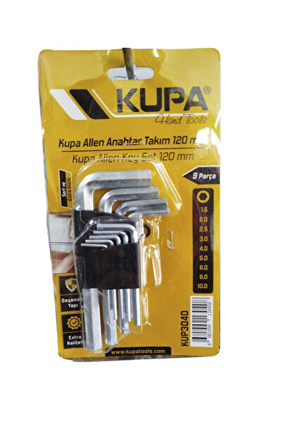 Kupa طقم مفاتيح ألين 9 قطع 1.5 ملم - 10 ملم