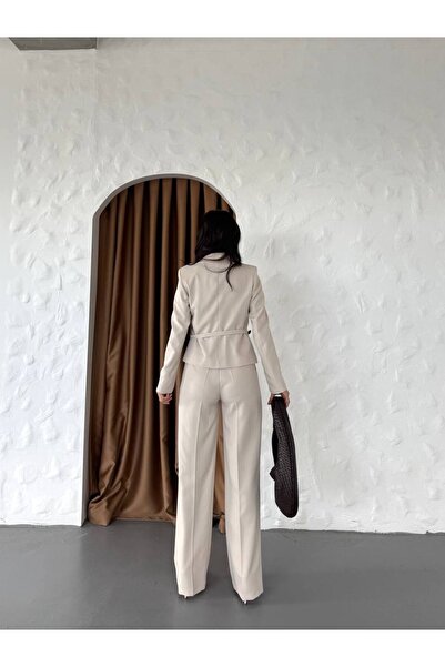 ZF BUTİK Кемерлі Gold Кнопка Деталь Костюм