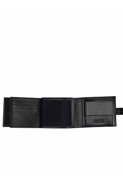 Aka Deri Leather Black Men's Wallet 645 -1