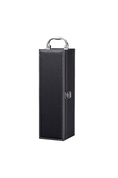 OEM Wine box set, for 1 bottle, accessories included, elegant black eco leather