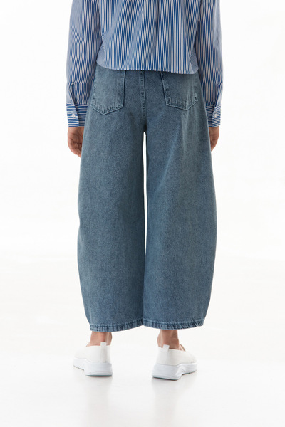 Fulla Moda Φαρδύ παντελόνι για κορίτσια με διπλή τσέπη