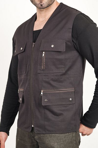 Reform Vestsummer Vest with Multi-Pocket Chest Pocket Zipper