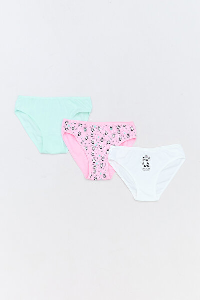 Fulla Moda Κοριτσίστικο εσώρουχο 3 τεμαχίων με στάμπα Panda