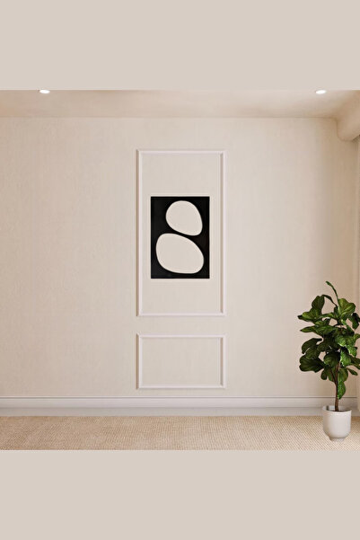 DİECOR Dekoratif Boyanabilir Çerçeve Kesim 2.5cm Kendinden Yapışkanlı Duvar Ç...