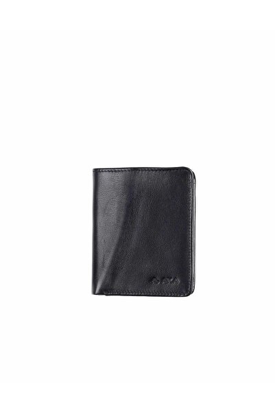 Aka Deri Leather Black Men's Wallet 639 -1