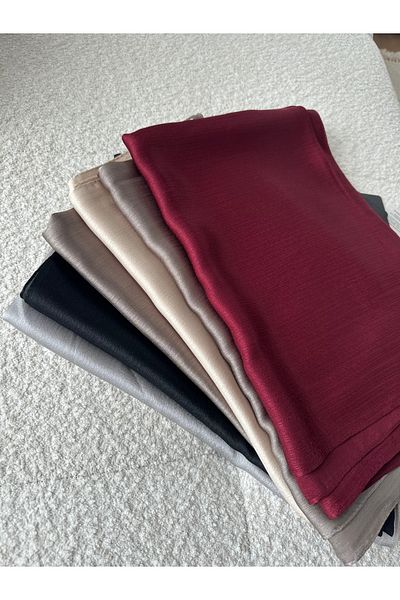 Merve 2 Mt Satin Textured Janjan Shawl