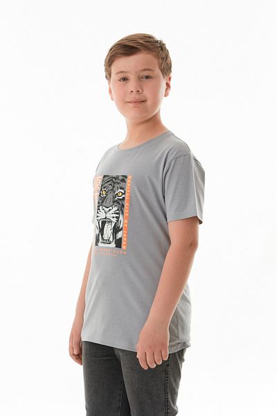 Fulla Moda Μπλουζάκι για αγόρι από 100% βαμβάκι Tiger printed