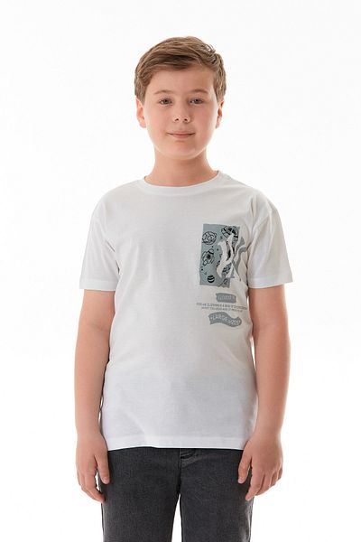 Fulla Moda Tricou pentru băiat 100% bumbac cu imprimeu spațial