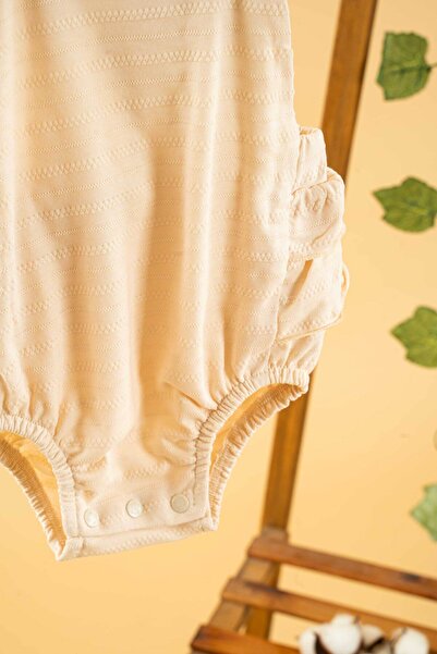 bombe Girl Boy Baby Kids Cream Salopet Jumpsuit 2 Piece Set Cotton Comfortable Trend Fashion Bottom Top Set