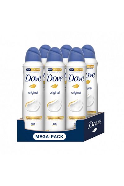 Dove Original, deodorant spray with 1/4 moisturizing cream, 48h protection, 6 x 250 ml