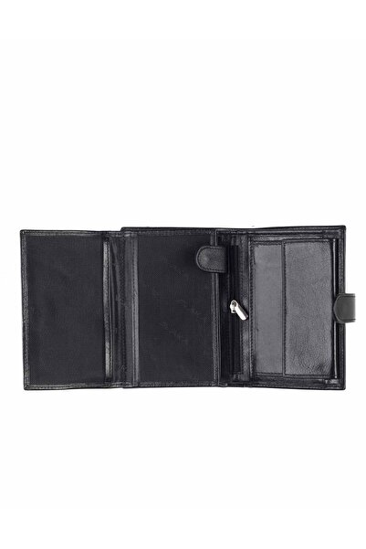 Aka Deri Black Leather Men's Wallet 728 -1