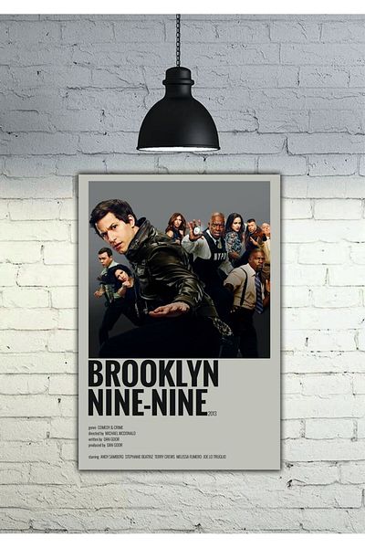icase Brooklyn Nine-Nine Series Movie Poster Decor Concept Painting Mdf Quality Print Frame View